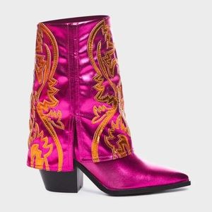 Metallic Pink Esperanza Cowboy Boots